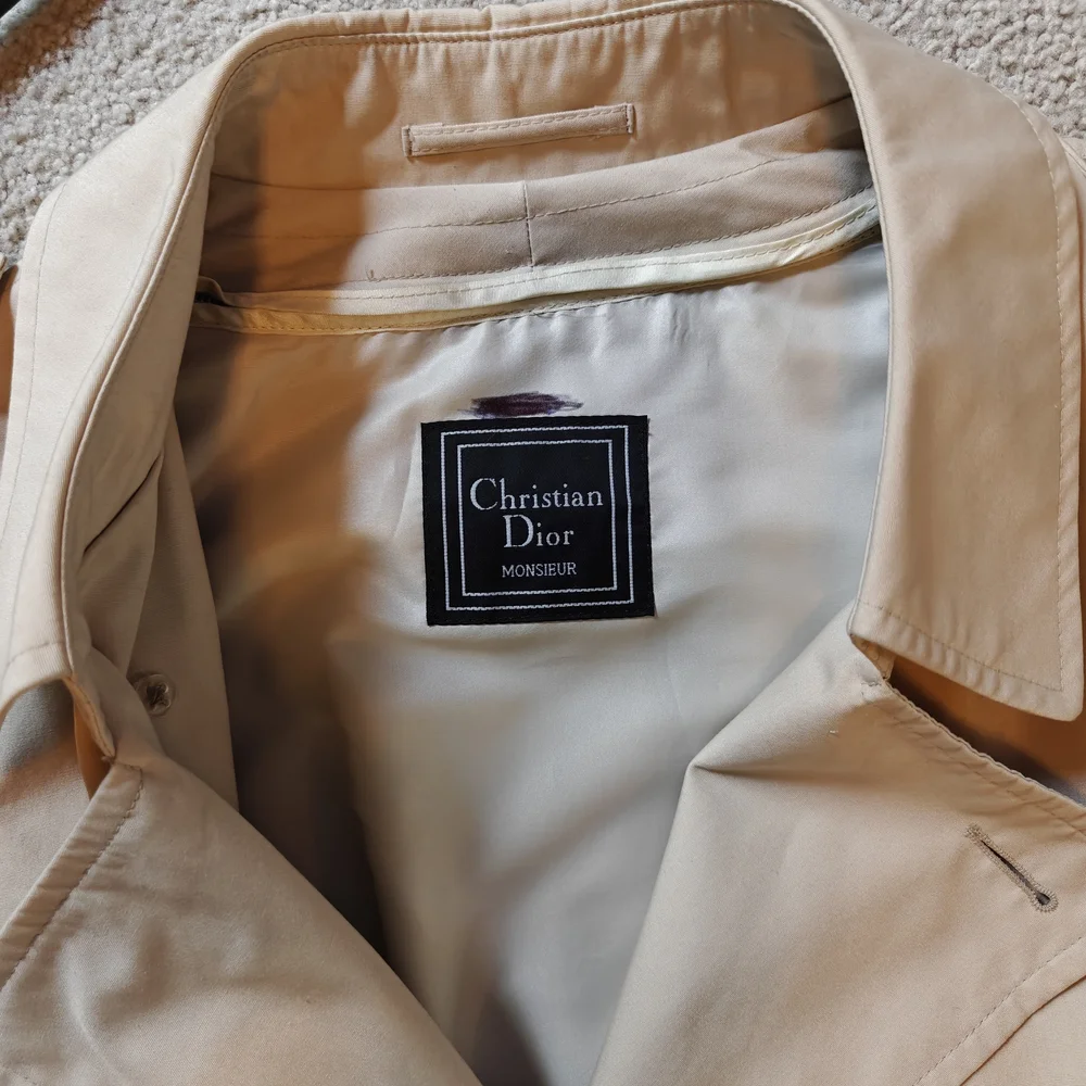 Vintage Christian Dior Monsieur 46 XL Classic Beige Trench Coat - Picture 7 of 16